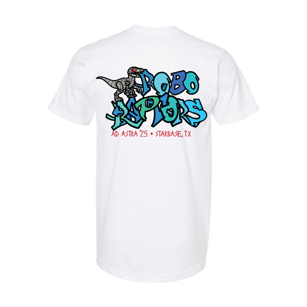 Robo Raptors White Tee